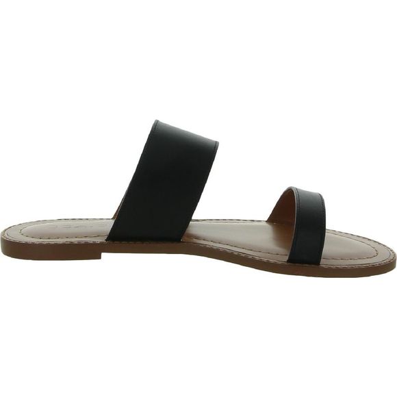 Coach Shoes Coach Womens Harlow Black Leather Buckled Slip On Flat